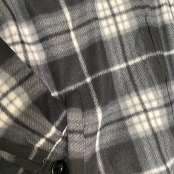 New Men Flannel Light Jacket Black - Picture 3 of 5